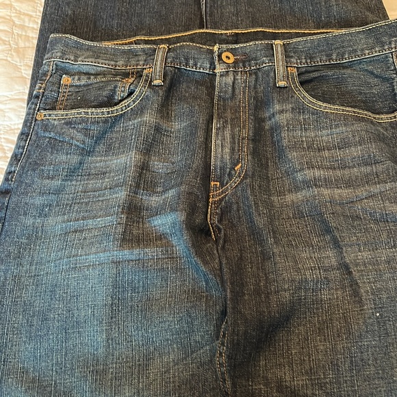 LEVI STRAUSS BLUE JEANS #569 W 34 L 34 100% COTTON MACHINE WASH COLD DRY MEDIUM - Picture 9 of 13